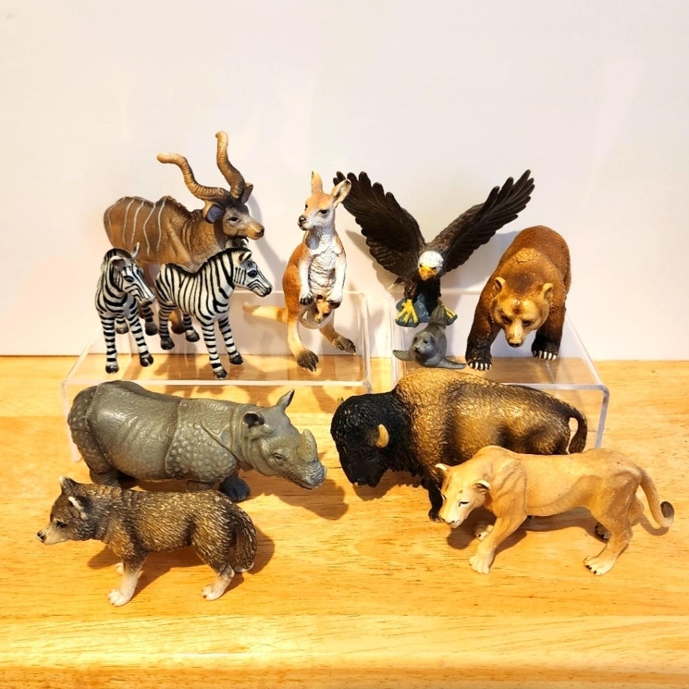 Schleich 11pc Wildlife Animal Figure Collection - German - Vintage